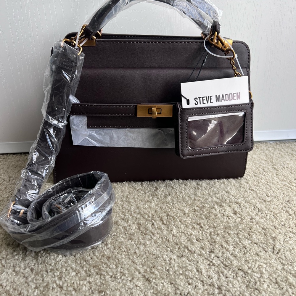 Steve Madden Dark Brown Satchel